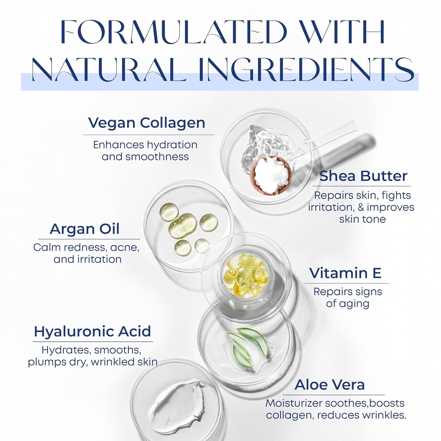 Hyaluronic Acid & Collagen Face Moisturizer – Deep Hydration, Firming & Anti-Aging Day Cream for Dry Skin – Dermatologist Tested, Korean Skin Care for All Skin Types, Clean Beauty – 1.69 Oz