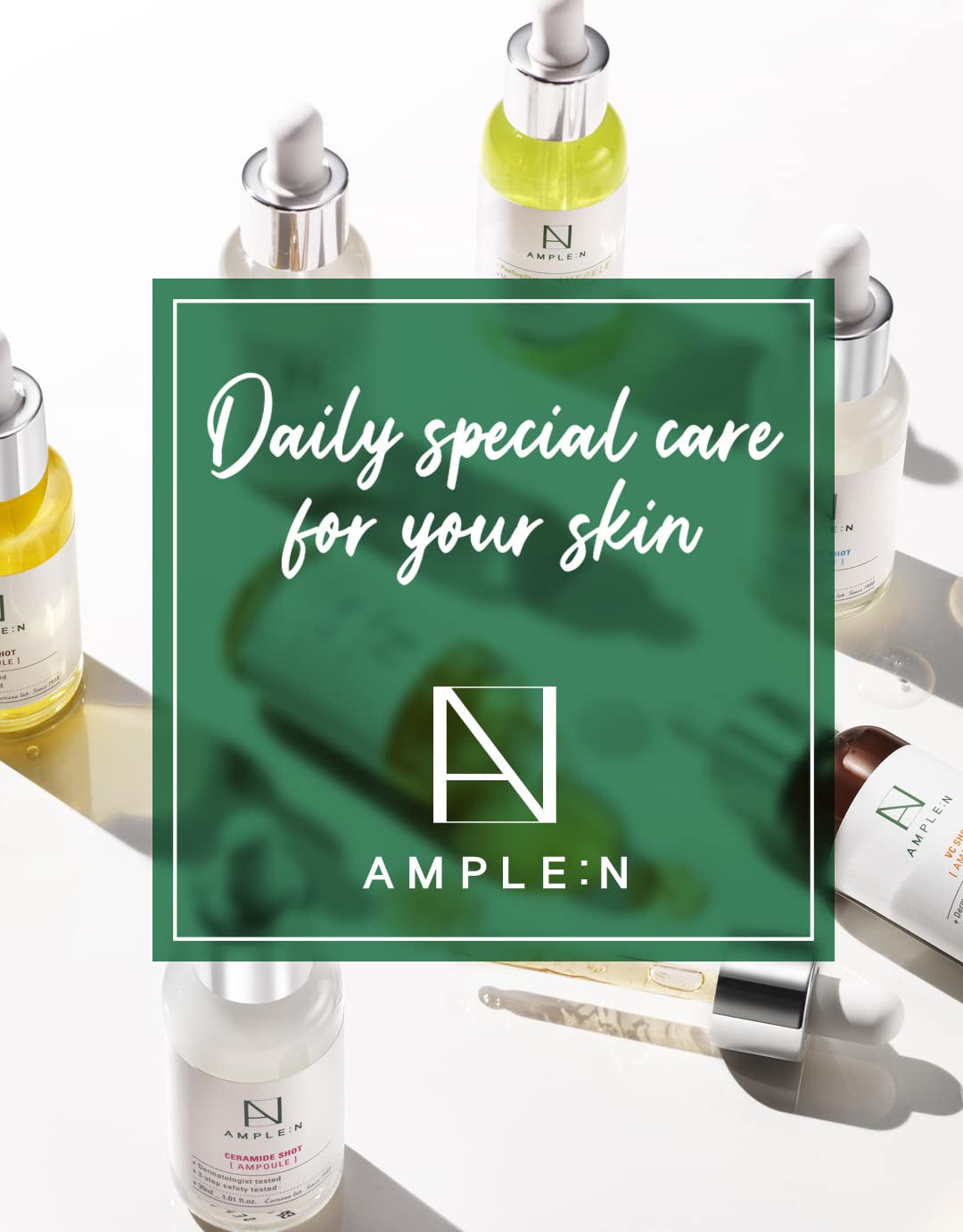 AMPLE:N Hyaluron Shot Light Serum - Korean Hyaluronic Acid Moisturizing Serum - Hydrate Oily and Combination Skin and Restore Vitality – Plumping, Refreshing, anti Aging Ampoule, 3.38 Fl.Oz.