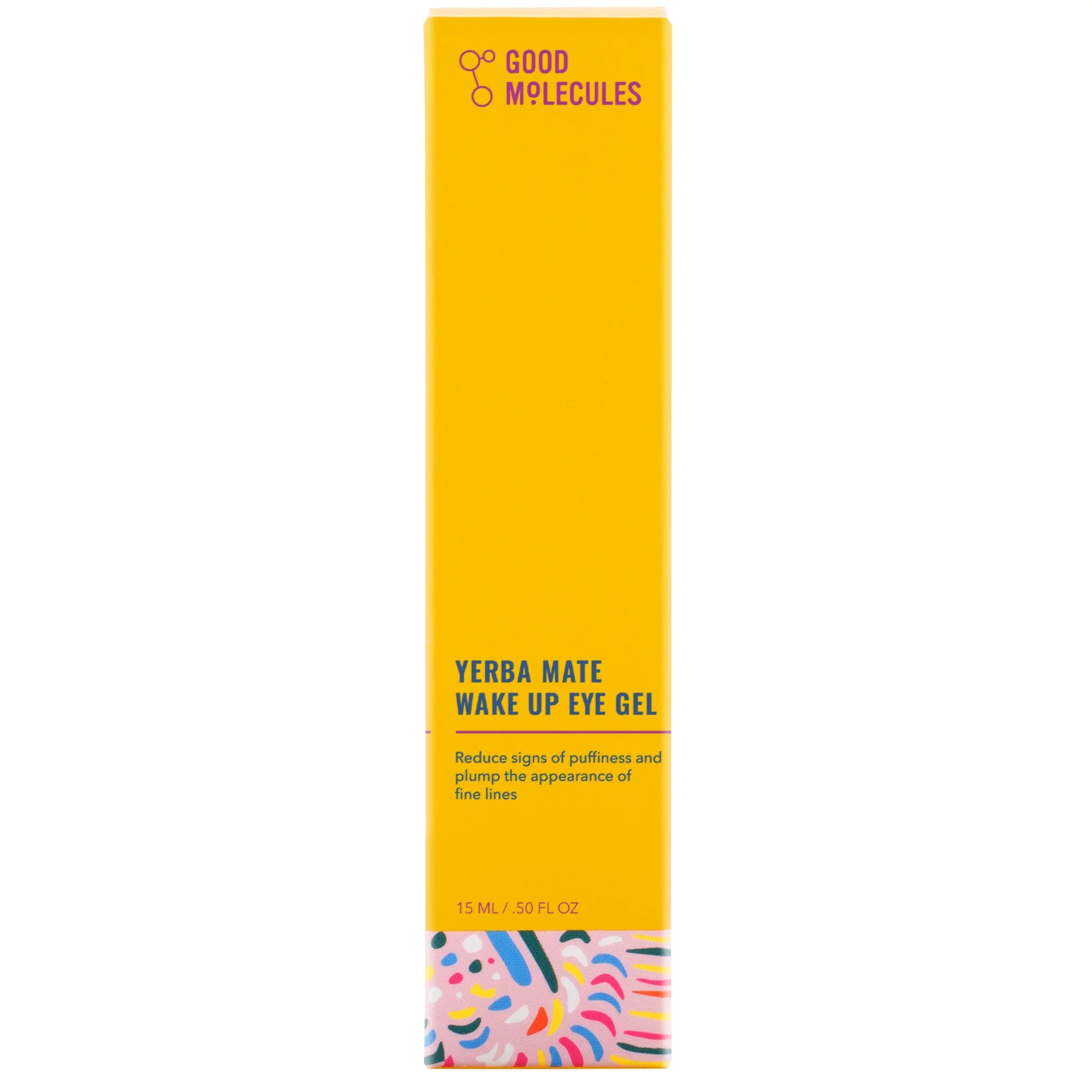 Yerba Mate Wake up Eye Gel, Hydrating under Eye Gel Cream with Hyaluronic Acid and Caffeine, Target Dark Circles and Puffiness, Skin Care for Face, 0.5 Fl Oz