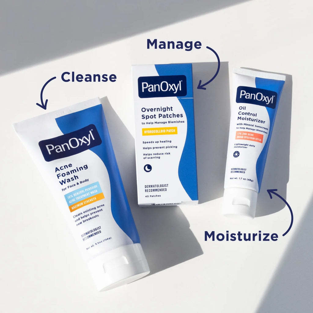 (3 Pack)  10% Benzoyl Peroxide Acne Foaming Wash, Clear Acne, 5.5 Oz