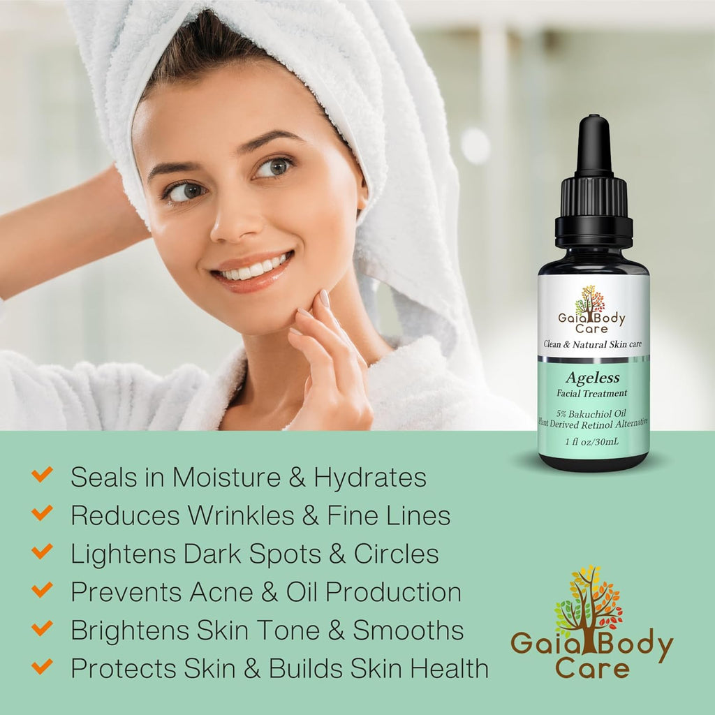 5% Bakuchiol Oil Organic - anti Aging, anti Wrinkle, Reduces Fine Lines, Smooths Skin, Hydrates - Botanical Vegan - Natural Retinol Alternative Facial Oil (1Oz, Rose)